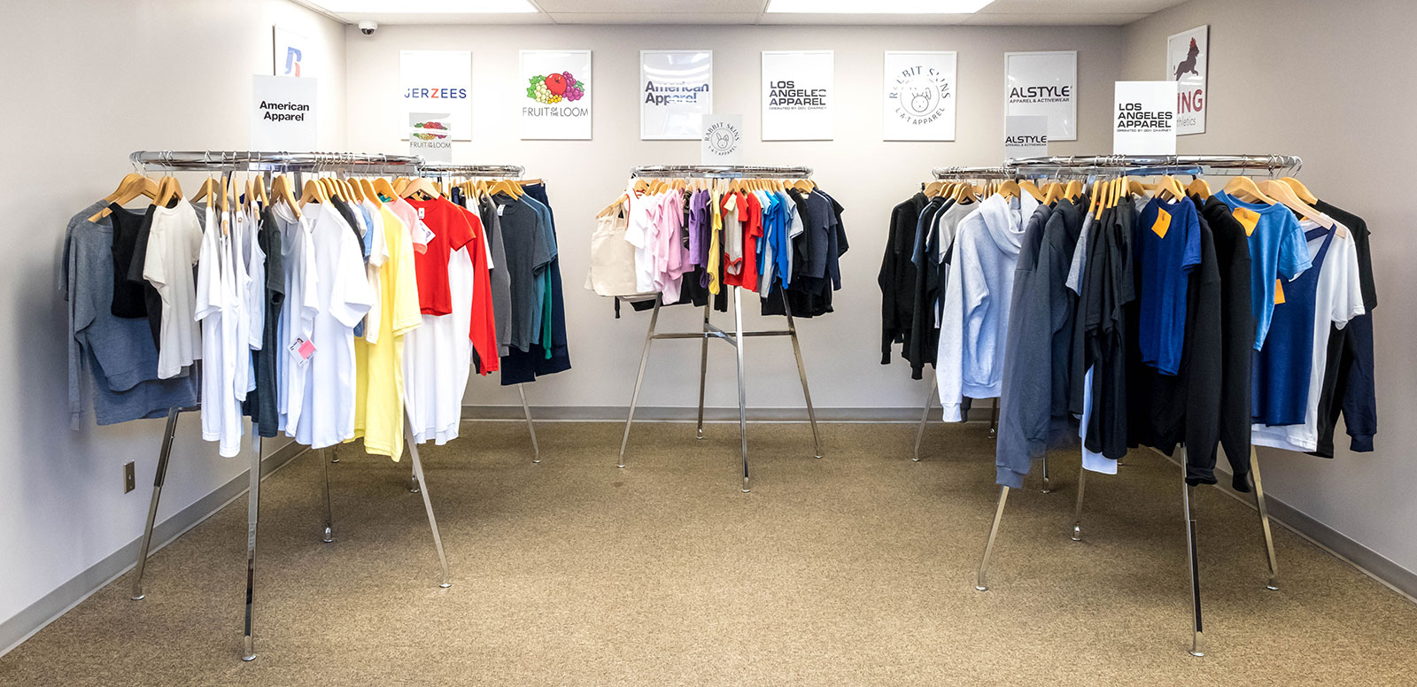 Budget tees showroom